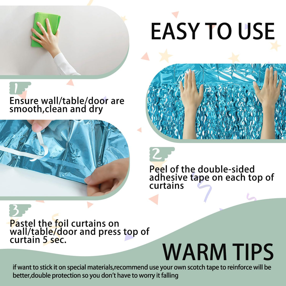 cylmfc three-pack display demonstrates lightweight, easy-to-hang decor.