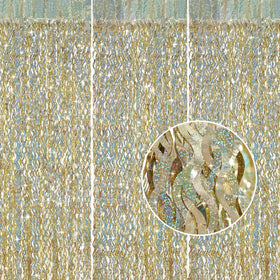 CYLMFC champagne gold foil fringe backdrop 3-pack ready for parties and photo ops