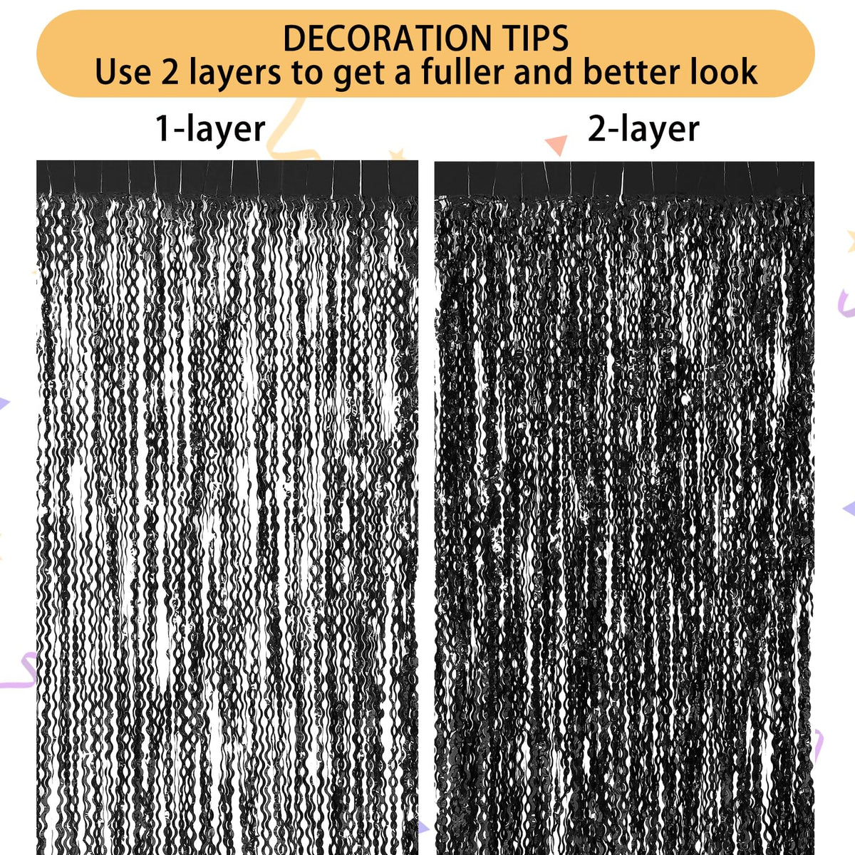 CYLMFC party decor tinsel curtain brings color and shine to gatherings
