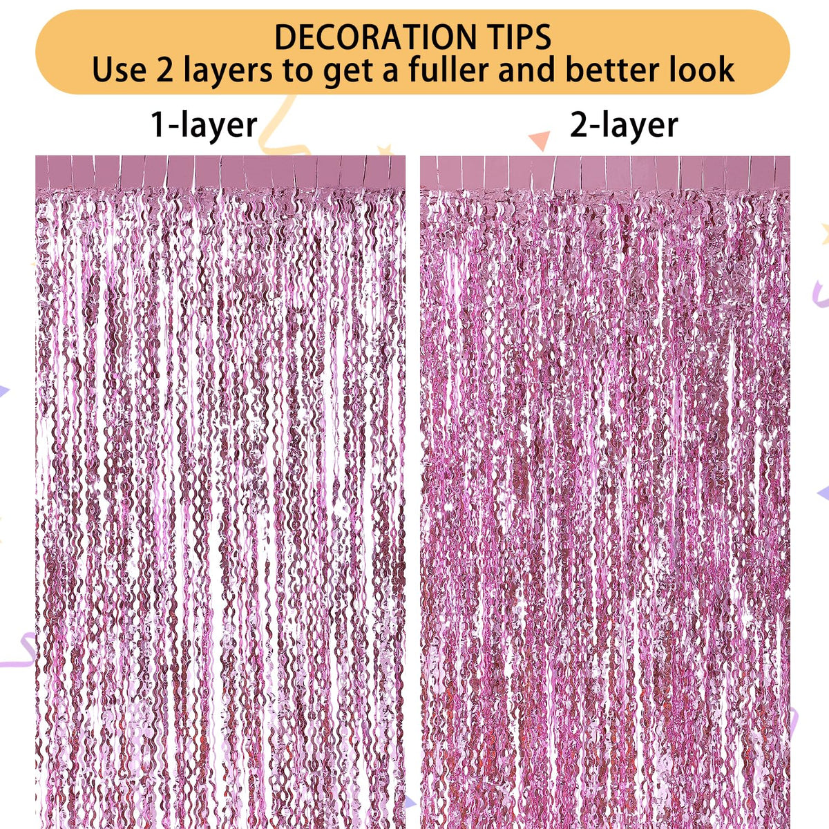 CYLMFC pink backdrop curtains brighten celebrations like birthdays and anniversaries with glow.