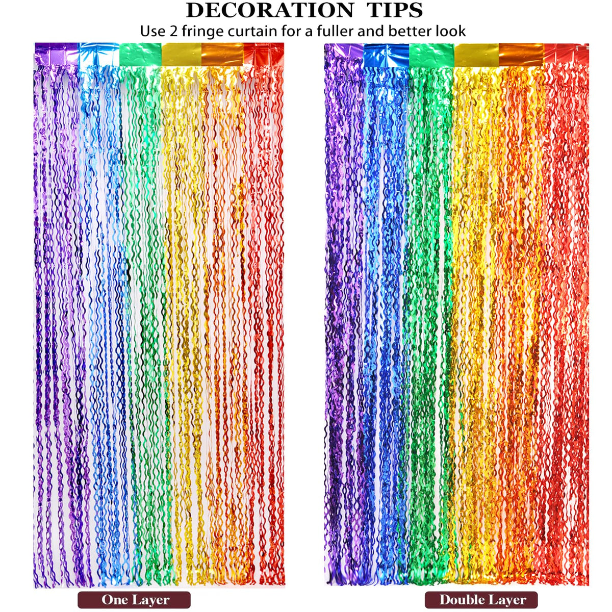 CYLMFC rainbow foil curtain graduation theme creates festive flair.