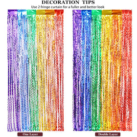 CYLMFC rainbow foil curtain graduation theme creates festive flair.