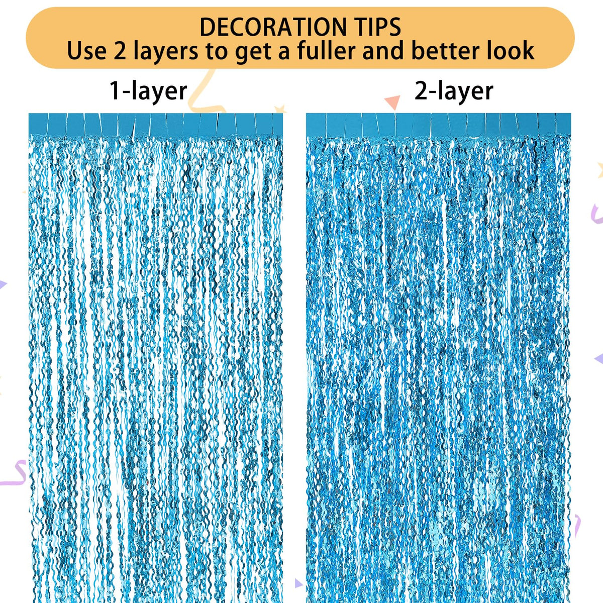 cylmfc shimmering tinsel curtain reflects light for festive scenes.