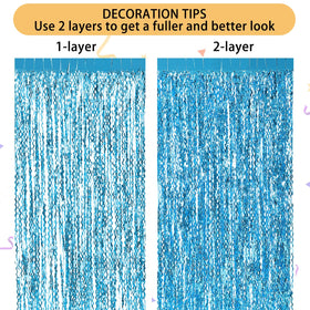 cylmfc shimmering tinsel curtain reflects light for festive scenes.