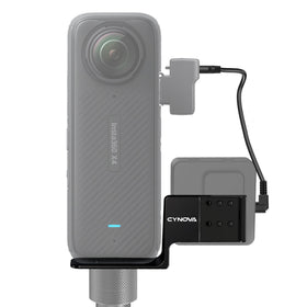 CYNOVA invisible mic bracket for Insta360 X4 enables discreet audio capture.