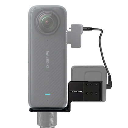 CYNOVA invisible mic bracket for Insta360 X4 enables discreet audio capture.