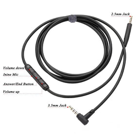 Cypher.V cable connected to Bose headphones in use, restores wired listening and call function
