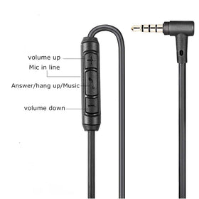 Cypher.V inline mic and three-button remote detail enabling calls and volume control