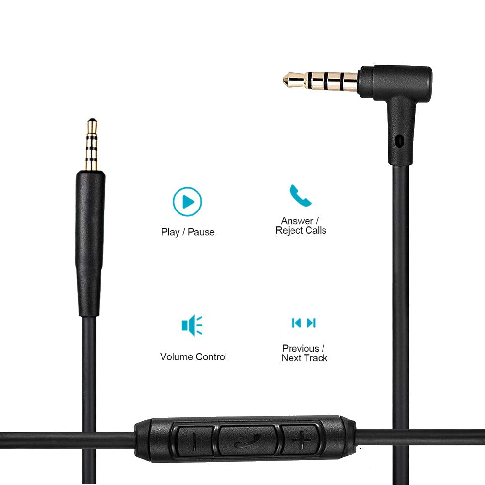 Cypher.V inline remote close-up with mic and buttons, enables hands-free calls and volume control