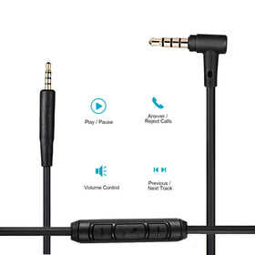 Cypher.V inline remote close-up with mic and buttons, enables hands-free calls and volume control