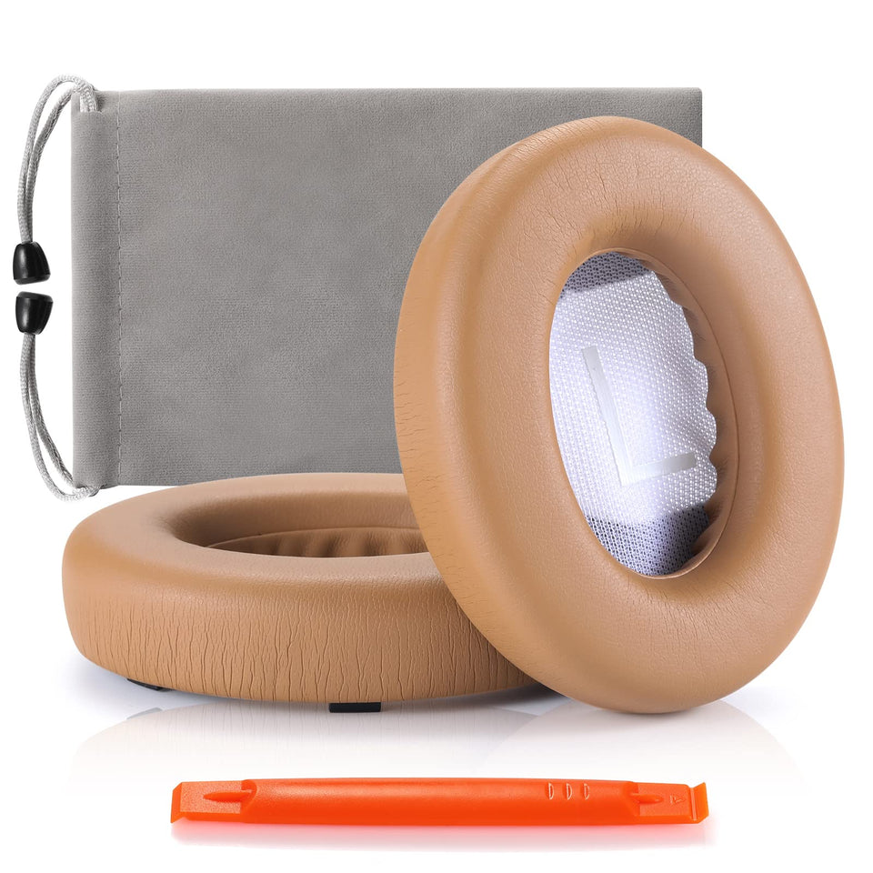 Cypher.V Bose 700 ear pads beige outer material for soft, breathable wear