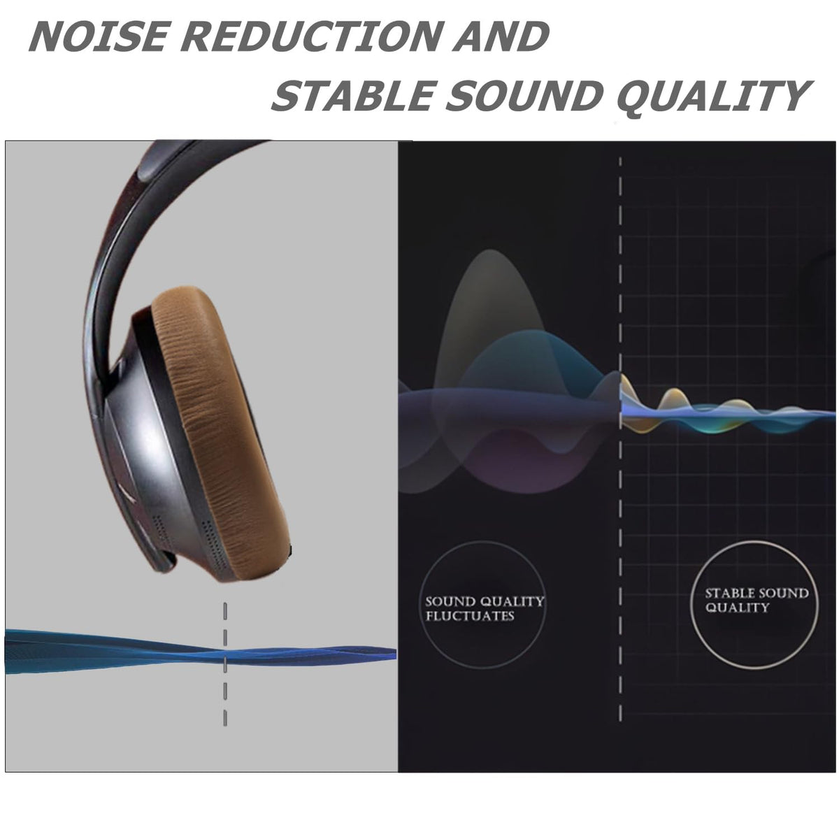 Cypher.V installation step for Bose 700 ear pads in beige