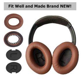 Cypher.V brown ear pads package contents including inner mats and a soft bag.