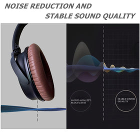 Cypher.V brown ear pads with protein leather cover designed for gentle, skin-friendly contact.