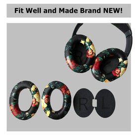 Cypher.V ear pads flower black inner padding close-up with memory foam shaping
