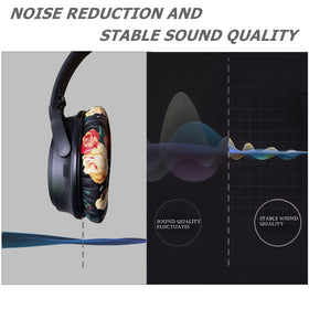 Cypher.V ear pads flower black packaging image showing easy replacement compatibility