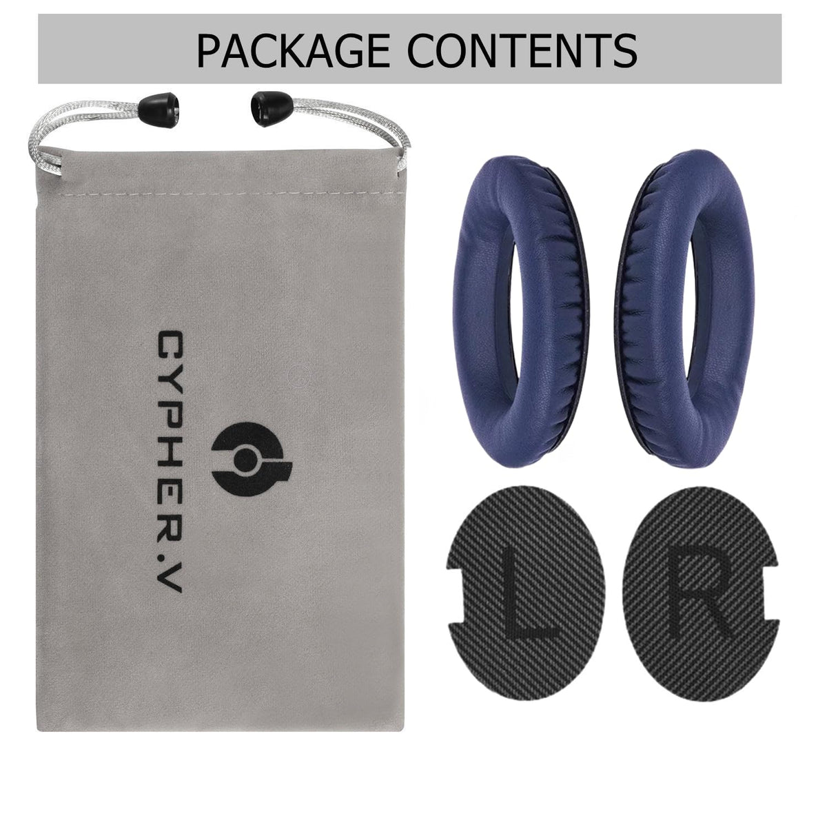 Cypher.V protective packaging bag included keeps parts organized.