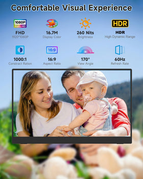 CZGG IPS display with 178° viewing for rich, flexible viewing angles.