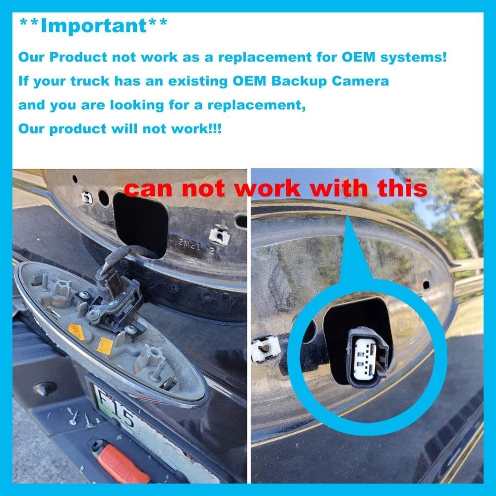 CZSWCH F150 backup camera 720p for clear daytime and night visibility.