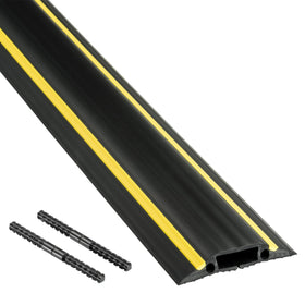 D-Line 30ft floor cord cover, side view, sleek tapered profile.