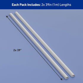 D-Line 39 inch cord cover length reduces connectors for a neat look