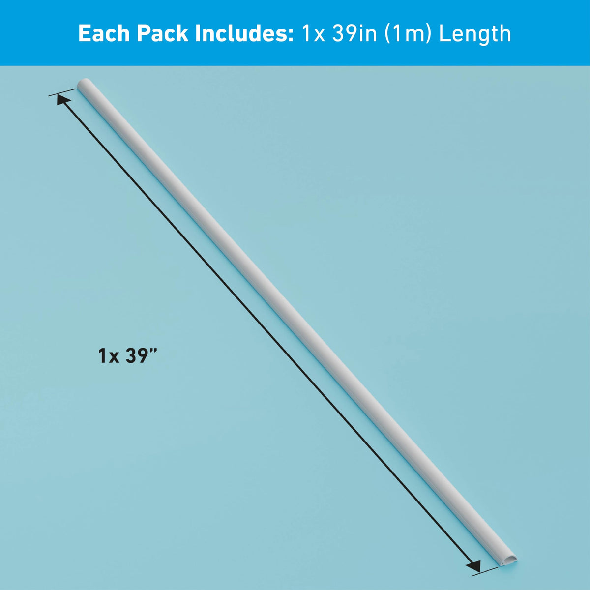 Baseboard-style cable management blends with decor.
