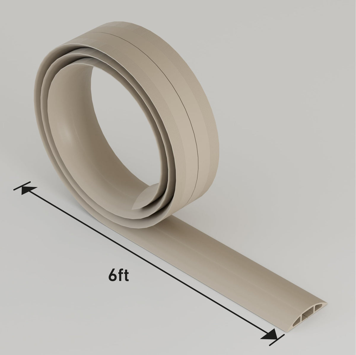 Beige D-Line cord cover suitable for gaming setups and events.