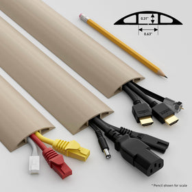 D-Line cord cover requires no adhesive for quick, mess-free installation.