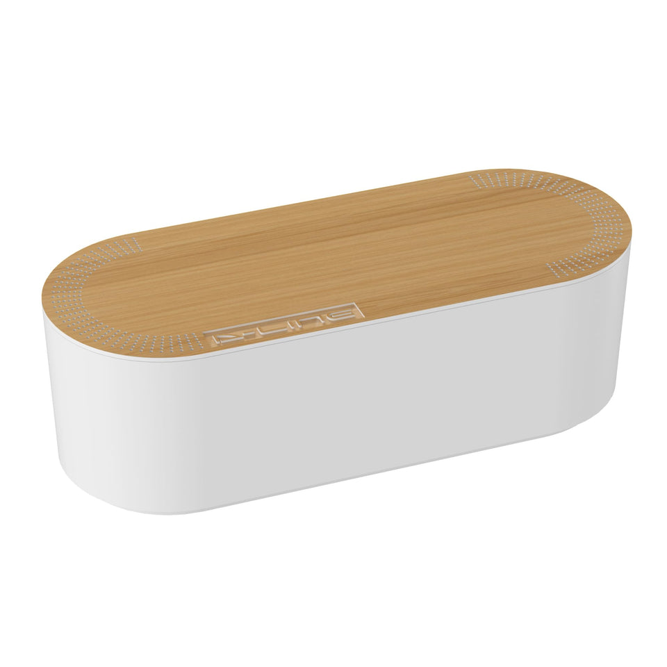 D-Line front view with wood-effect lid showing neat aesthetic and improved appearance
