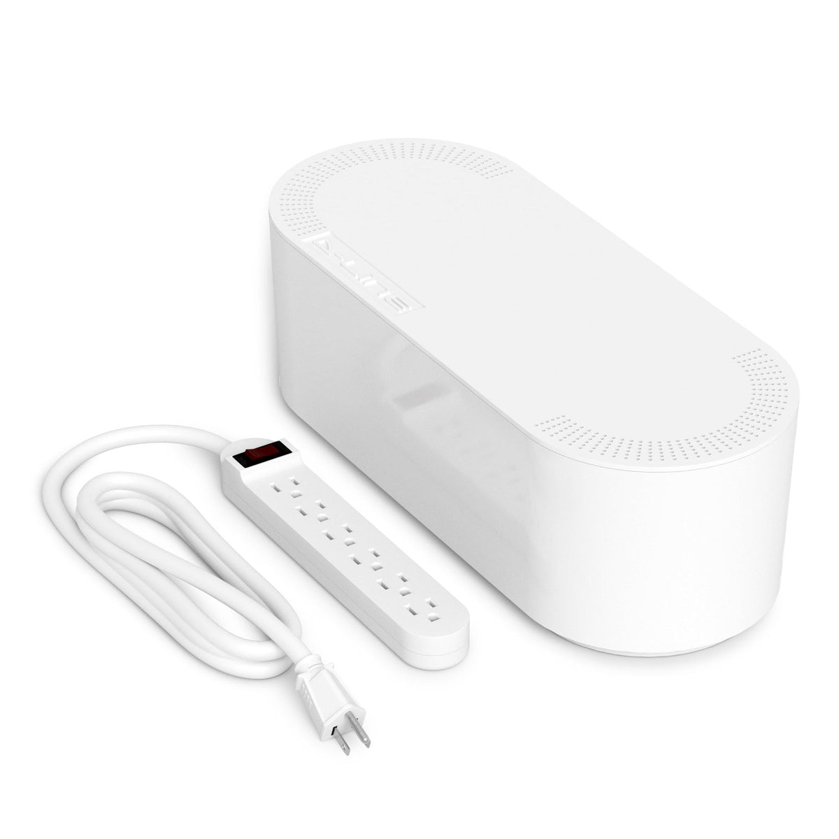 D-Line box front view showing tidy appearance and hidden cords benefit