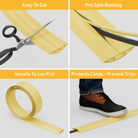D-Line floor cable protector with ribbed base offers non-slip stability