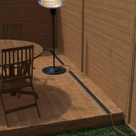D-Line floor cord cover in-use showing two cables managed neatly.
