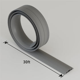 D-Line floor cable cover in gray blends with most interiors.