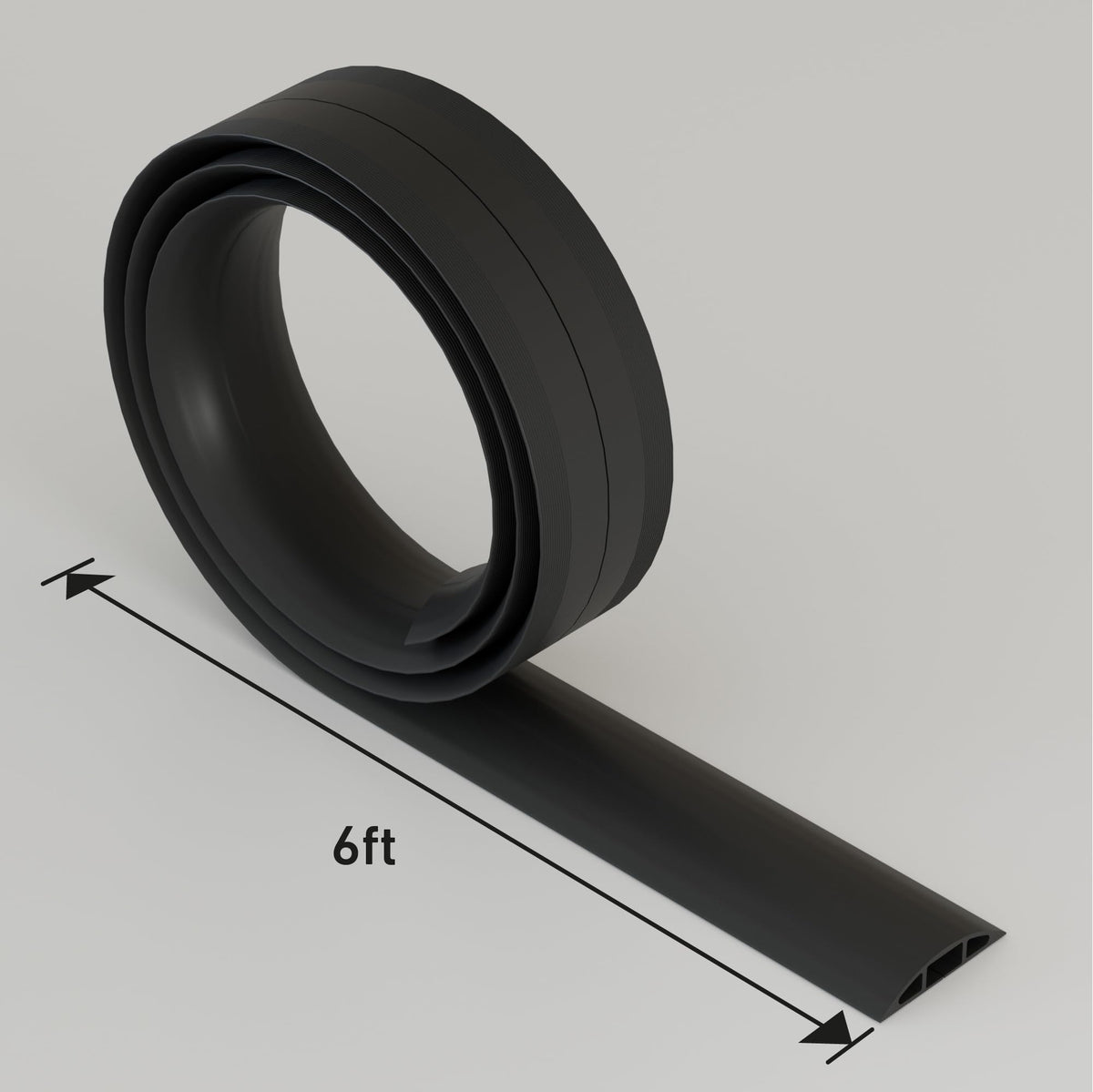 D-Line floor cable cover installation in office or showroom.