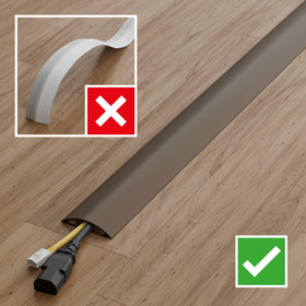 D-Line brown floor protector measures 2.4 inches wide by 0.44 inches high.