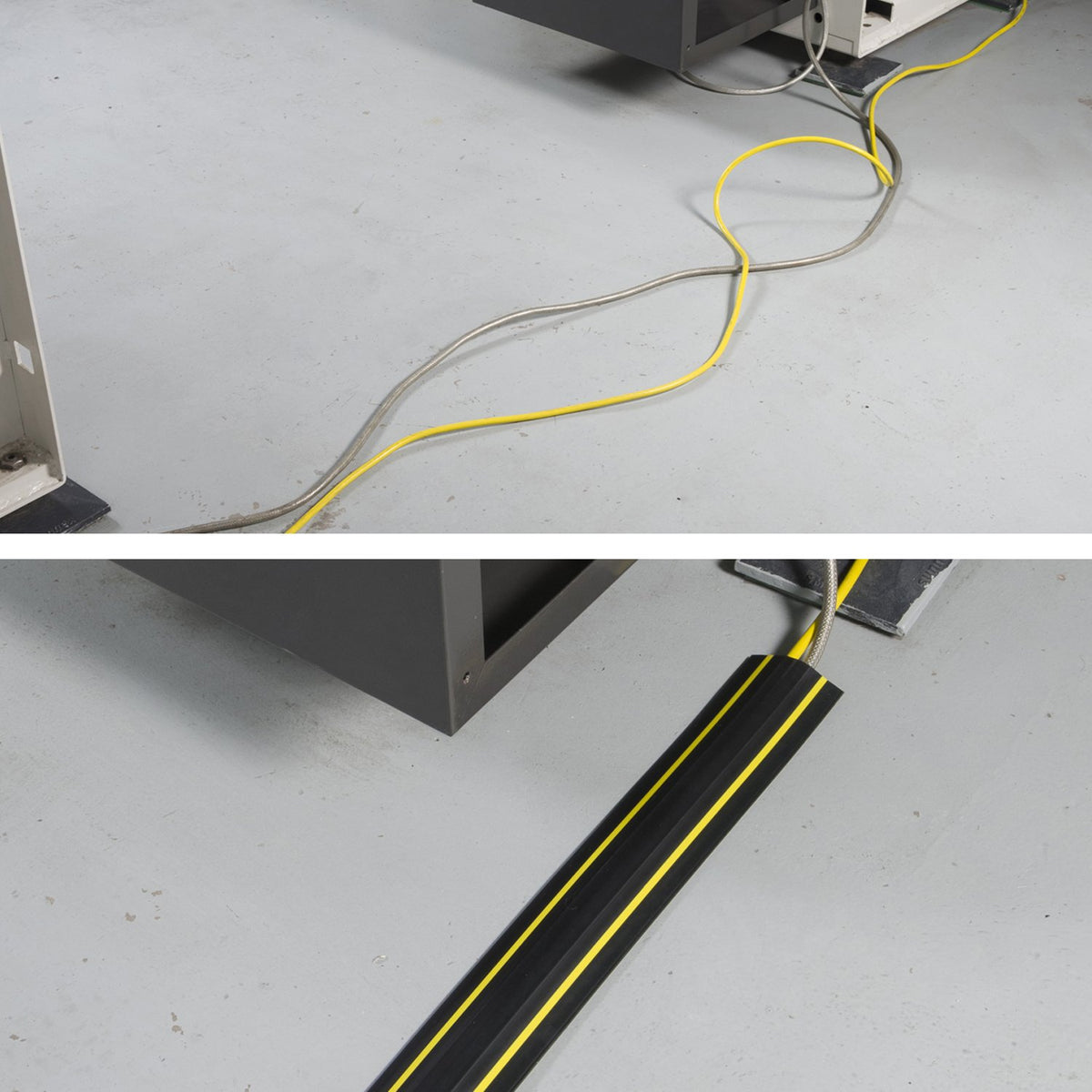 D-Line cord protector with ribbed base for non-slip use.