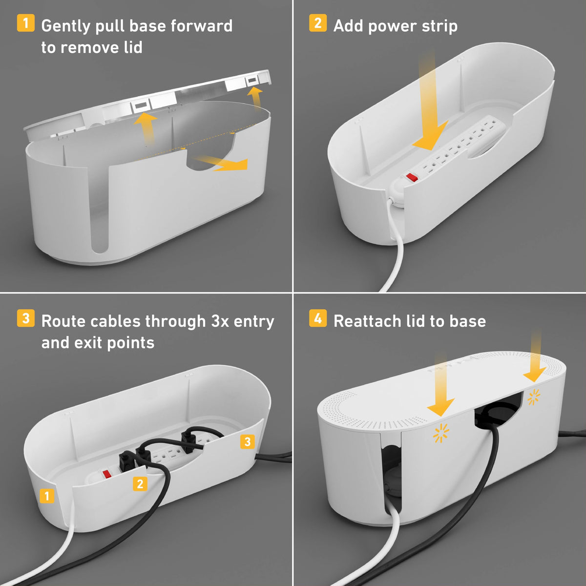 D-Line floor outlet hider ideal under desks or TVs