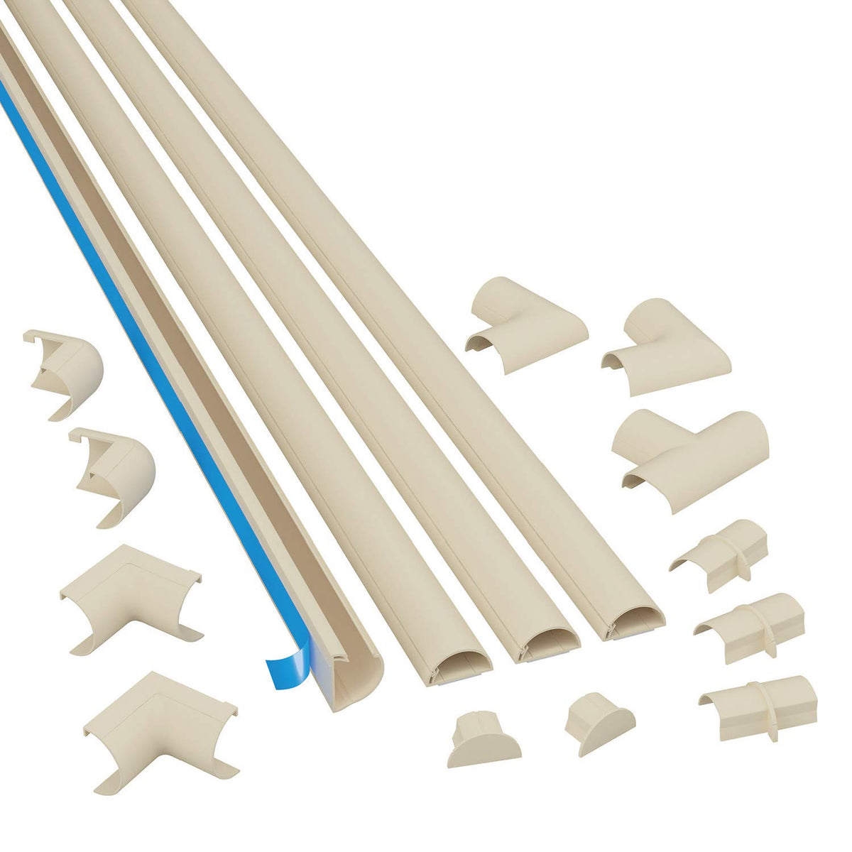 D-Line front packaging showing kit contents and beige finish for easy matching