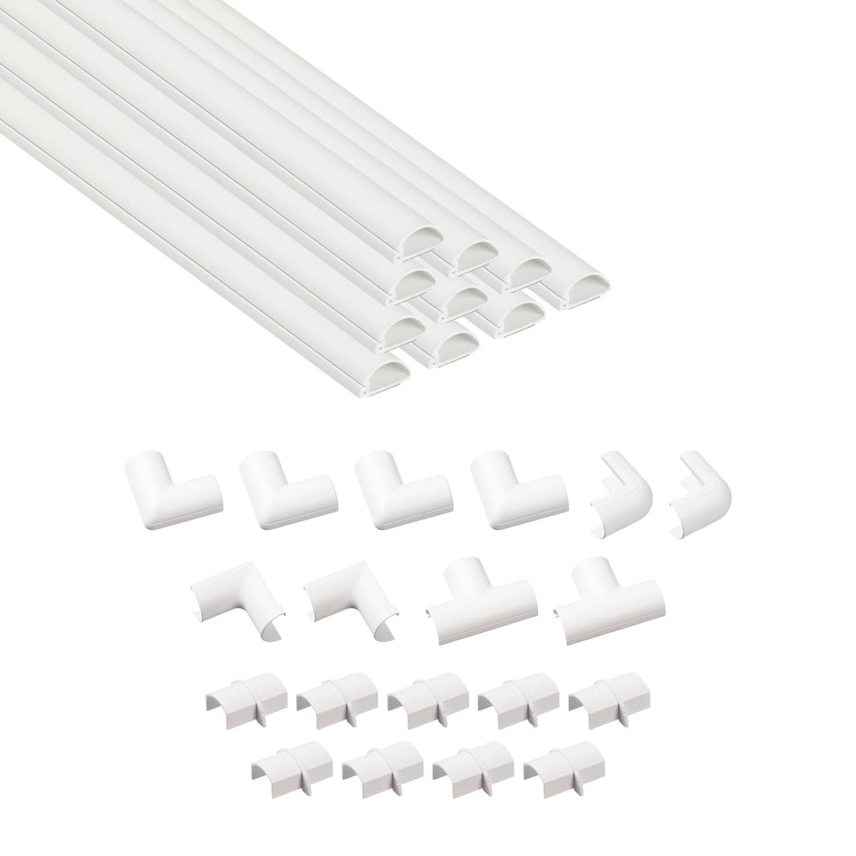 D-Line front packaging showing lengths and accessories for neat cable concealment