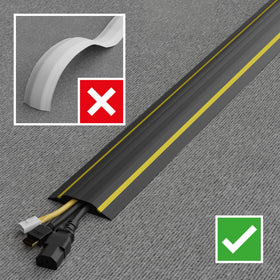 D-Line inner channel fits standard extension cords neatly.