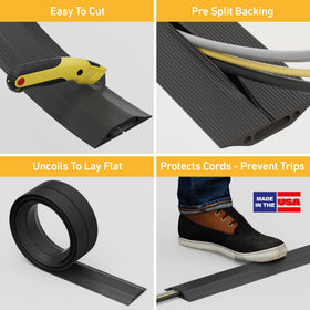 D-Line linkable cable protector demonstrates seamless long-run coverage for cables.
