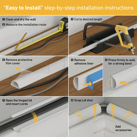 Baseboard-style profile blends with trim for subtle concealment.