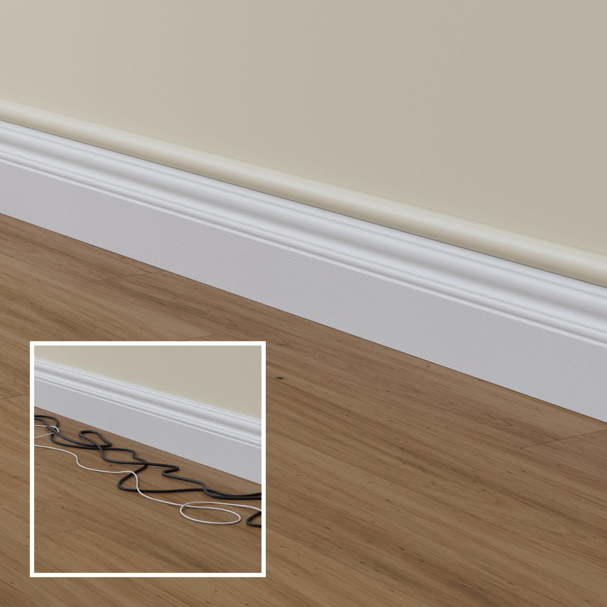 D-Line peel-and-stick backing exposed demonstrating fast adhesive installation