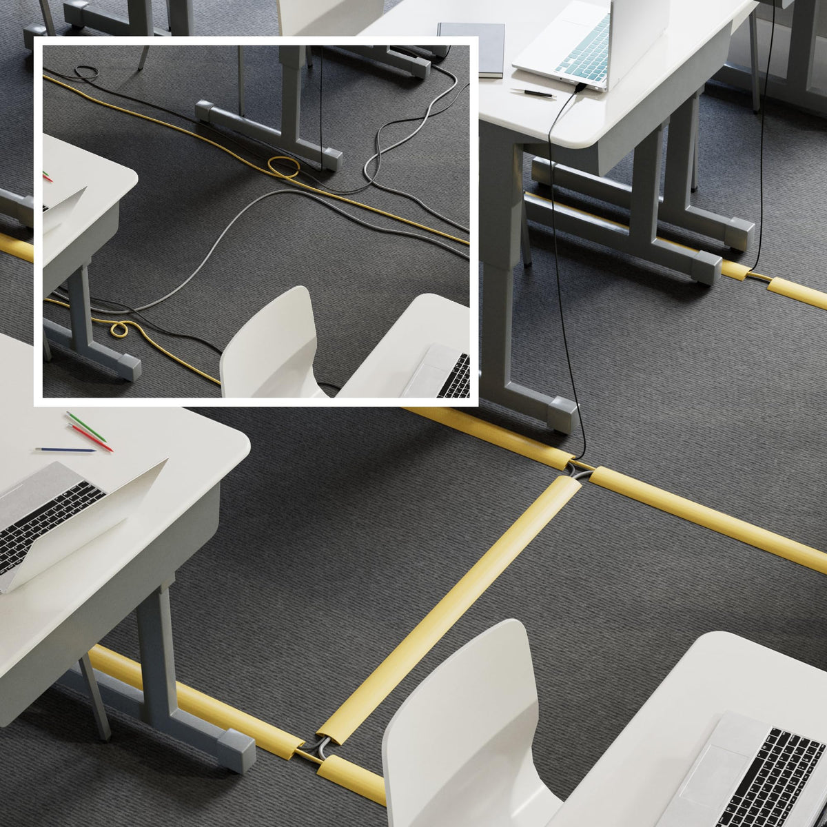D-Line pre-split rear design aids quick installation without adhesive