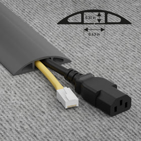 D-Line protects two cables with a single floor cover.