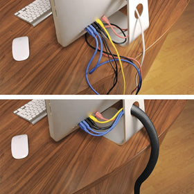 D-Line split cable tube for easy installation behind furniture.