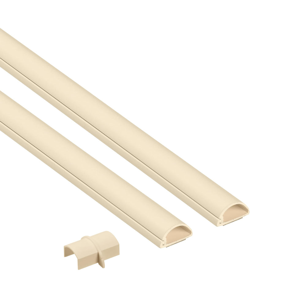 D-Line TV cord hider beige front view concealing wall wires neatly