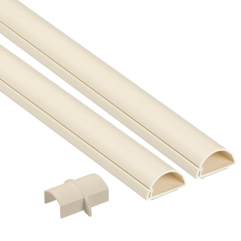 D-Line TV cord hider beige front view conceals cables for a clean setup.