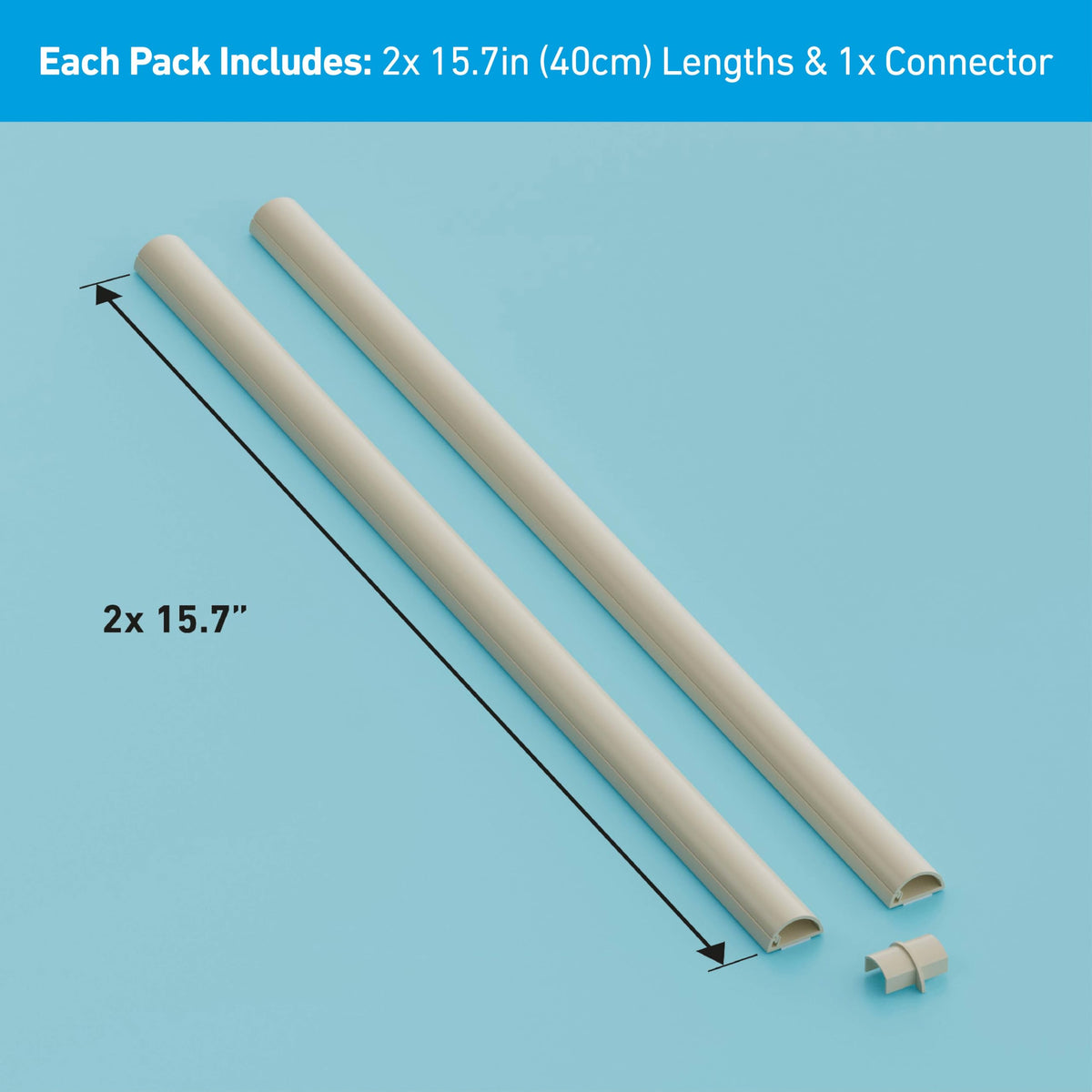 D-Line tv cord hider beige installed on wall blends with decor