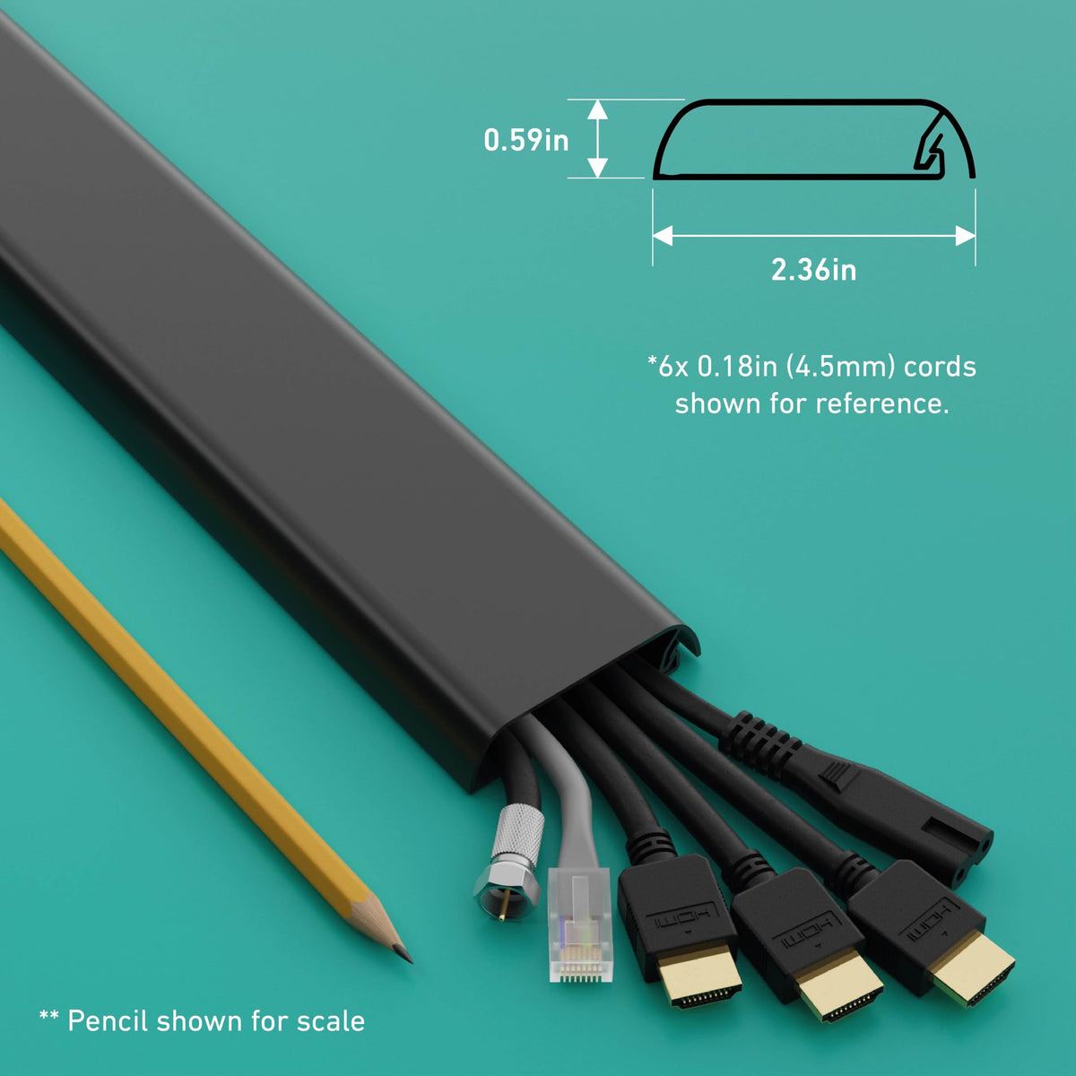 D-Line click-lock lid keeps cords hidden with quick installation.